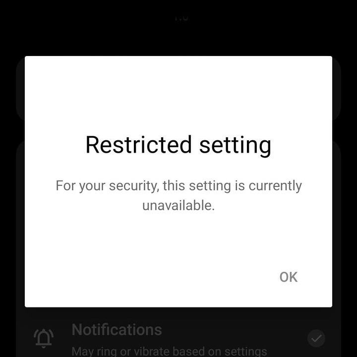 restricted settings